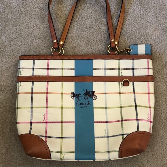 Coach Handbags - Coach Peyton Stripe tote purse